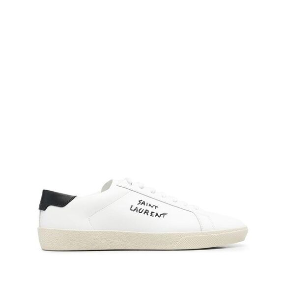 Men's White Low-Top Sneakers - Picture 1 of 4